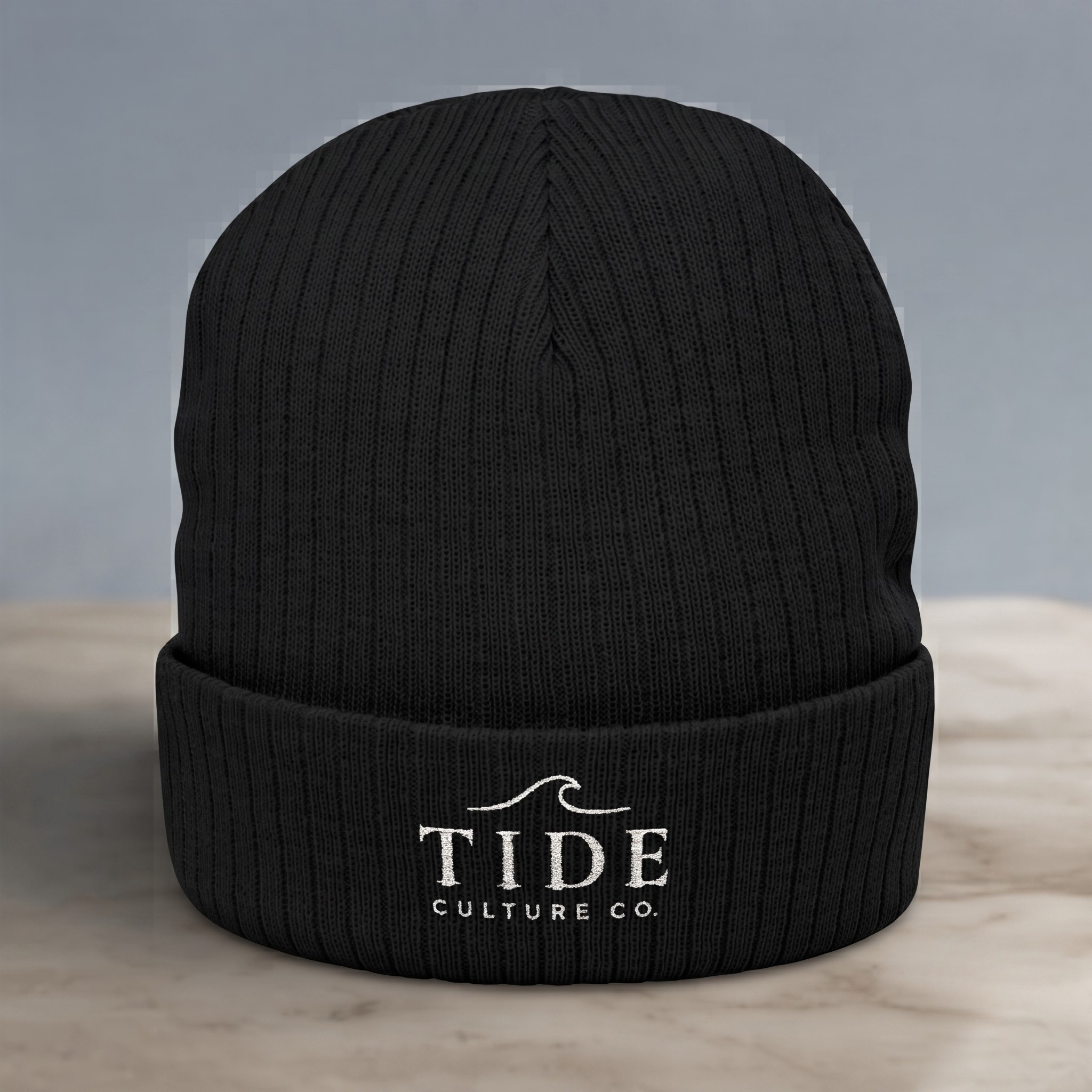 Tide Culture Co- Ribbed Knit Beanie Dark Colors