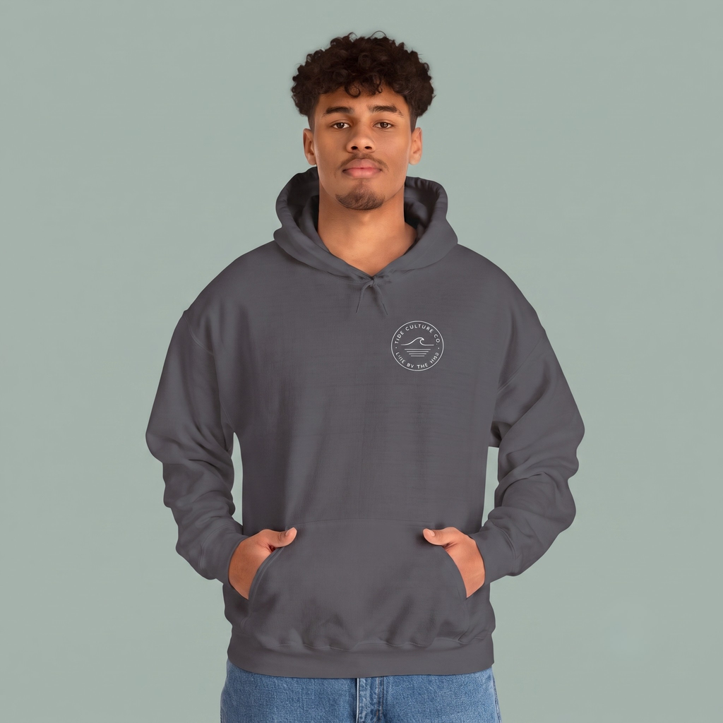 Hoodie 'Live by the Tide' Dark colors