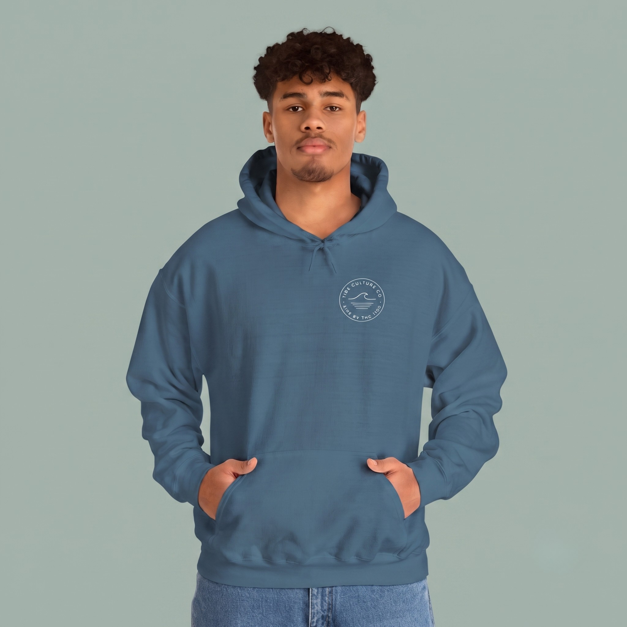 Hoodie 'Live by the Tide' Dark colors