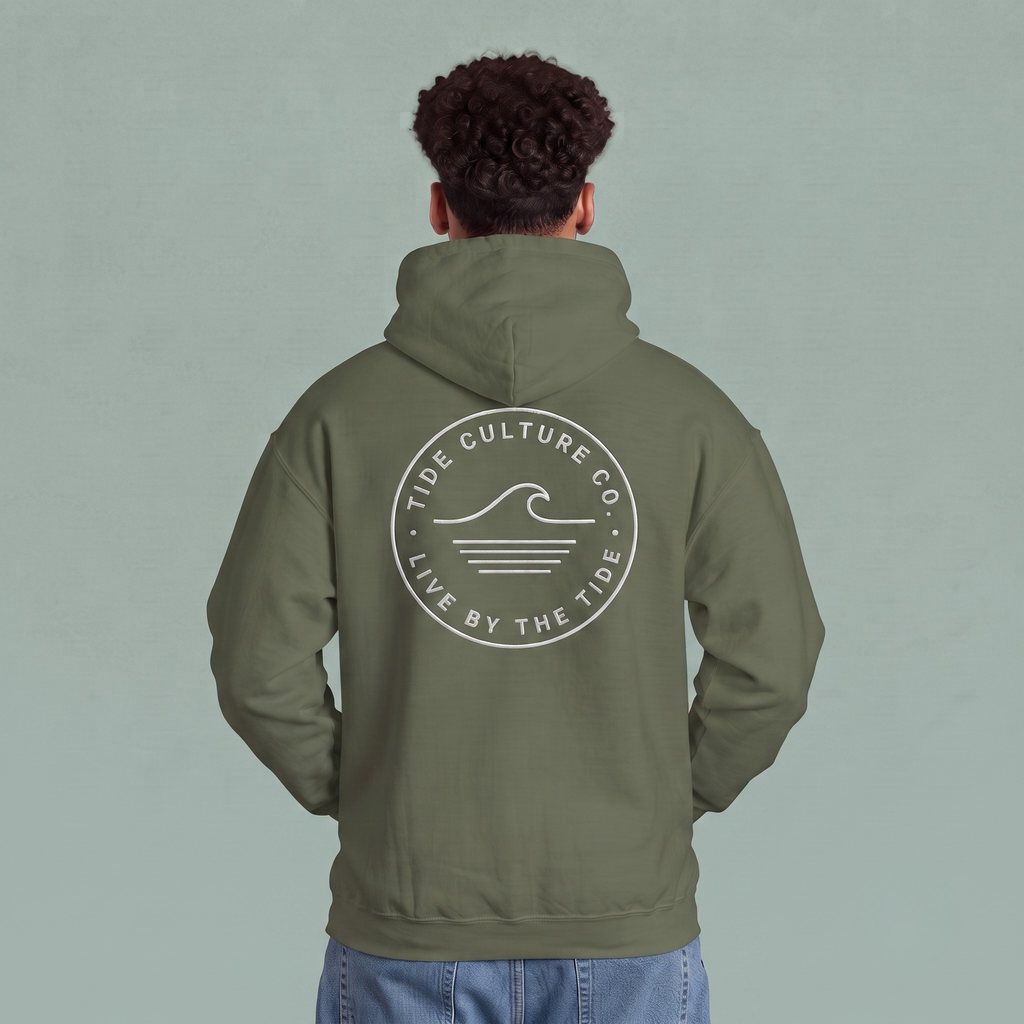 Hoodie 'Live by the Tide' Dark colors