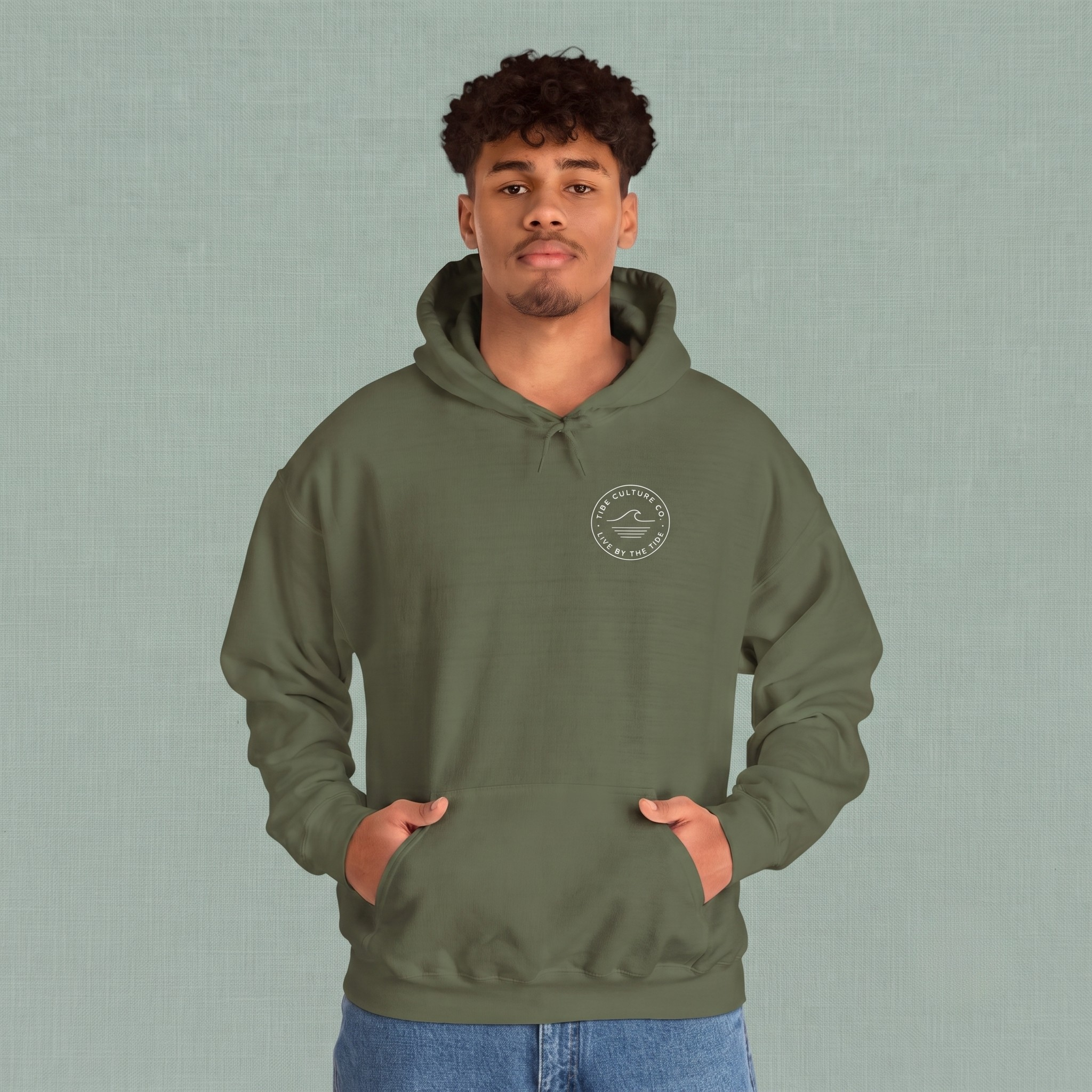 Hoodie 'Live by the Tide' Dark colors